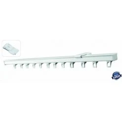 SECODIR Tringle Rail Unirail Laqué Blanc Pour Rideau Avec Glisseur Longueur 2 Mètres - Blanc