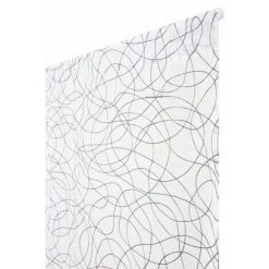 RIDEAUDISCOUNT Paire De Vitrages 60 X 160 Cm Passe Tringle Broderie Effet Naturel Gris - Gris