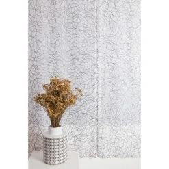 RIDEAUDISCOUNT Paire De Vitrages 60 X 160 Cm Passe Tringle Broderie Effet Naturel Gris - Gris -Rideau et tringle Soldes 2024 22784323 3