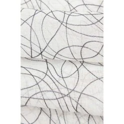 RIDEAUDISCOUNT Paire De Vitrages 60 X 160 Cm Passe Tringle Broderie Effet Naturel Gris - Gris -Rideau et tringle Soldes 2024 22784323 4