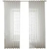 ASUPERMALL Blanc Sheer Rideau Avec Fenetre Voile Ring Top Pour Cuisine, Chambre A Coucher Et Salle De Sejour, 2 Panel, 140*260Cm
