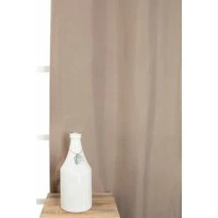 RIDEAUDISCOUNT Rideau Thermique 140 X 240 Cm à Oeillets Uni Taupe - Brun -Rideau et tringle Soldes 2024 23399258 3