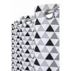 RIDEAUDISCOUNT Rideau Tamisant 100% Coton 140 X 260 Cm à Oeillets Imprimé Motifs Triangles Gris - Gris