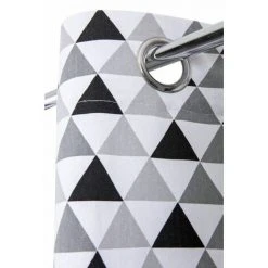 RIDEAUDISCOUNT Rideau Tamisant 100% Coton 140 X 260 Cm à Oeillets Imprimé Motifs Triangles Gris - Gris 7 RIDEAUDISCOUNT Rideau Tamisant 100% Coton 140 X 260 Cm à Oeillets Imprimé Motifs Triangles Gris - Gris -Rideau et tringle Soldes 2024 23946079 4