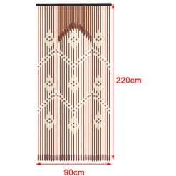 ZEBRAA Rideau De Porte En Bois - Séparation De Porche En Perle En Bois 90x220cm 31 Lignes 7 ZEBRAA Rideau De Porte En Bois - Séparation De Porche En Perle En Bois 90x220cm 31 Lignes -Rideau et tringle Soldes 2024 23950809 4