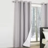 IDMARKET Lot De 2 Rideaux Thermiques Gris Clair 135X240 CM - Gris