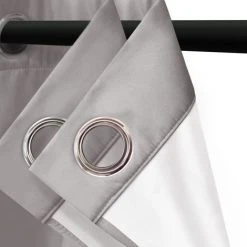 IDMARKET Lot De 2 Rideaux Thermiques Gris Clair 135X240 CM - Gris 6 IDMARKET Lot De 2 Rideaux Thermiques Gris Clair 135X240 CM - Gris -Rideau et tringle Soldes 2024 24095920 3