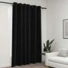 Rideau Occultant Aspect De Lin à œillets Anthracite 290x245 Cm VidaXL