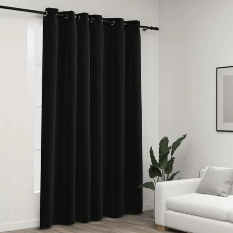 Rideau Occultant Aspect De Lin à œillets Anthracite 290x245 Cm VidaXL 1 Rideau Occultant Aspect De Lin à œillets Anthracite 290x245 Cm VidaXL