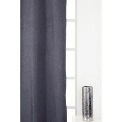 RIDEAUDISCOUNT Rideau Thermique 135 X 240 Cm à Oeillets Chiné Polaire Dos Uni Bleu - Bleu -Rideau et tringle Soldes 2024 25960133 3
