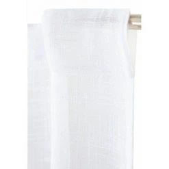 RIDEAUDISCOUNT Rideau Tamisant 135 X 300 Cm à Galon Fronceur Et Pattes Cachées Grande Hauteur Effet Lin Uni Blanc - Blanc 7 RIDEAUDISCOUNT Rideau Tamisant 135 X 300 Cm à Galon Fronceur Et Pattes Cachées Grande Hauteur Effet Lin Uni Blanc - Blanc -Rideau et tringle Soldes 2024 25960138 4