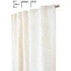 RIDEAUDISCOUNT Rideau Tamisant 135 X 300 Cm à Galon Fronceur Et Pattes Cachées Grande Hauteur Effet Lin Uni Ecru - Ecru