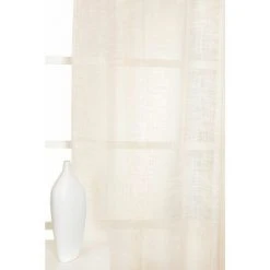 RIDEAUDISCOUNT Rideau Tamisant 135 X 300 Cm à Galon Fronceur Et Pattes Cachées Grande Hauteur Effet Lin Uni Ecru - Ecru 6 RIDEAUDISCOUNT Rideau Tamisant 135 X 300 Cm à Galon Fronceur Et Pattes Cachées Grande Hauteur Effet Lin Uni Ecru - Ecru -Rideau et tringle Soldes 2024 25960174 3