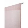 RIDEAUDISCOUNT Vitrage 45 X 150 Cm Passe Tringle Effet Lin Uni Rose Clair - Rose