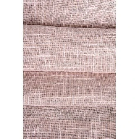 RIDEAUDISCOUNT Vitrage 45 X 150 Cm Passe Tringle Effet Lin Uni Rose Clair - Rose 4 RIDEAUDISCOUNT Vitrage 45 X 150 Cm Passe Tringle Effet Lin Uni Rose Clair - Rose – Image 4