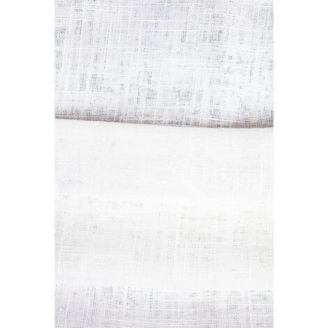 RIDEAUDISCOUNT Vitrage 60 X 150 Cm Passe Tringle Effet Lin Uni Blanc - Blanc 4 RIDEAUDISCOUNT Vitrage 60 X 150 Cm Passe Tringle Effet Lin Uni Blanc - Blanc – Image 4