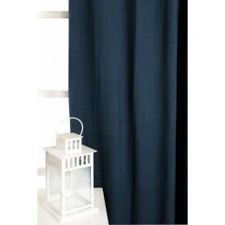 RIDEAUDISCOUNT Rideau Tamisant 140 X 290 Cm à Galon Fronceur Pattes Cachées Grande Hauteur Effet Coton Uni Bleu Marine - Bleu 6 RIDEAUDISCOUNT Rideau Tamisant 140 X 290 Cm à Galon Fronceur Pattes Cachées Grande Hauteur Effet Coton Uni Bleu Marine - Bleu -Rideau et tringle Soldes 2024 25960189 3