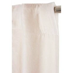 RIDEAUDISCOUNT Rideau Tamisant 140 X 300 Cm à Galon Fronceur Pattes Cachées Grande Hauteur Effet Coton Uni Ecru - Ecru -Rideau et tringle Soldes 2024 25960191 4