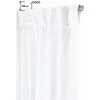 RIDEAUDISCOUNT Rideau Tamisant 140 X 300 Cm à Galon Fronceur Pattes Cachées Grande Hauteur Tramé Uni Blanc - Blanc
