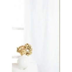 RIDEAUDISCOUNT Rideau Tamisant 140 X 300 Cm à Galon Fronceur Pattes Cachées Grande Hauteur Tramé Uni Blanc - Blanc -Rideau et tringle Soldes 2024 25960203 3