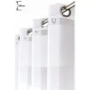 RIDEAUDISCOUNT Voilage 140 X 350 Cm à Oeillets Trés Grande Hauteur Rayures Horizontales Blanc - Blanc