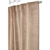 RIDEAUDISCOUNT Rideau Tamisant 135 X 300 Cm à Galon Fronceur Et Pattes Cachées Grande Hauteur Effet Lin Uni Taupe - Brun