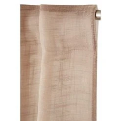 RIDEAUDISCOUNT Rideau Tamisant 135 X 300 Cm à Galon Fronceur Et Pattes Cachées Grande Hauteur Effet Lin Uni Taupe - Brun 7 RIDEAUDISCOUNT Rideau Tamisant 135 X 300 Cm à Galon Fronceur Et Pattes Cachées Grande Hauteur Effet Lin Uni Taupe - Brun -Rideau et tringle Soldes 2024 25960371 4