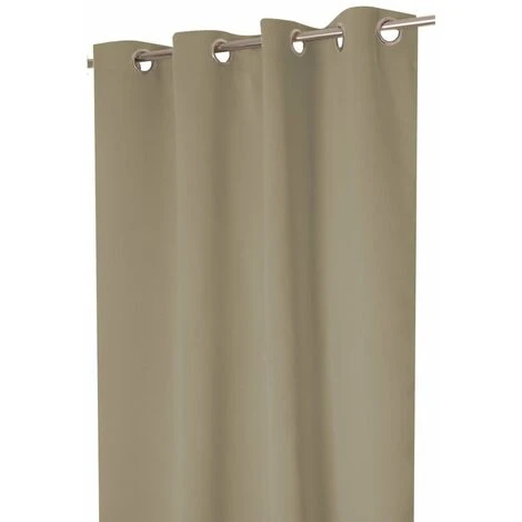 RIDEAUDISCOUNT Rideau Occultant Thermique Phonique 135 X 260 Cm à Oeillets Uni Taupe - Brun 2 RIDEAUDISCOUNT Rideau Occultant Thermique Phonique 135 X 260 Cm à Oeillets Uni Taupe - Brun – Image 2