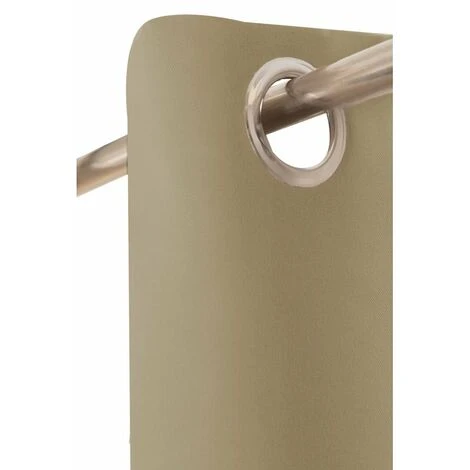 RIDEAUDISCOUNT Rideau Occultant Thermique Phonique 135 X 260 Cm à Oeillets Uni Taupe - Brun 4 RIDEAUDISCOUNT Rideau Occultant Thermique Phonique 135 X 260 Cm à Oeillets Uni Taupe - Brun – Image 4
