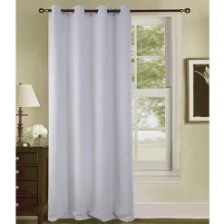 BEST INTERIOR Rideau Obscurcissant Uni Effet Sable Gris 140x260cm - Gris