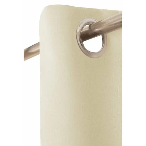 RIDEAUDISCOUNT Rideau Occultant Thermique Phonique 135 X 260 Cm à Oeillets Uni Ecru - Ecru 4 RIDEAUDISCOUNT Rideau Occultant Thermique Phonique 135 X 260 Cm à Oeillets Uni Ecru - Ecru – Image 4