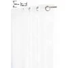 RIDEAUDISCOUNT Voilage 280 X 280 Cm Quatorze Oeillets Grande Hauteur Grande Largeur Effet Lisse Uni Blanc - Blanc