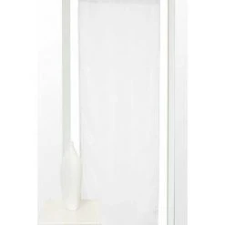 RIDEAUDISCOUNT Vitrage 60 X 240 Cm Passe Tringle Grande Hauteur Effet Lisse Blanc - Blanc -Rideau et tringle Soldes 2024 26801711 3