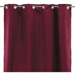 THEDECOFACTORY SUEDEN - <p>Rideau En Suédine Rouge Bourgogne 140x250 - Rouge Bourgogne -Rideau et tringle Soldes 2024 27069201 3