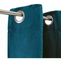 THEDECOFACTORY SUEDEN - <p>Rideau En Suédine Bleu Intense 140x250 - Bleu Foncé -Rideau et tringle Soldes 2024 27069202 4