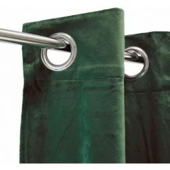 THEDECOFACTORY VELOURS - <p>Rideau Toucher Velours Vert Foncé 140x250 - Vert Foncé -Rideau et tringle Soldes 2024 27069203 4