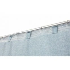 RIDEAUDISCOUNT Rideau Chiné 200 X 270 Cm Grande Largeur Grande Hauteur Galon Fronceur Effet Lin Naturel Bleu - Bleu -Rideau et tringle Soldes 2024 27151553 4