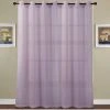 BEST INTERIOR Voilage Grande Largeur Rayures Brillantes Mauve 300x240cm - Mauve