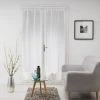 DOUCEUR D'INTRIEUR Paire Droite Passe Tringle 2 X 70 X 200 Cm Voile Tisse Milza Blanc - Blanc