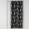 DOUCEUR D'INTÉRIEUR Rideau A Oeillets 135 X 240 Cm Occultant Imprime Metallise Swany Anthracite/or - Anthracite/or