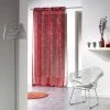 DOUCEUR D'INTÉRIEUR Panneau A Oeillets 140 X 240 Cm Voile Imprime Argent Bully Rouge - Rouge