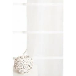 RIDEAUDISCOUNT Voilage 140 X 280 Cm à Oeillets Grande Hauteur Effet Lin Uni Blanc - Blanc 6 RIDEAUDISCOUNT Voilage 140 X 280 Cm à Oeillets Grande Hauteur Effet Lin Uni Blanc - Blanc -Rideau et tringle Soldes 2024 27393857 3