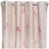 HOMEMAISON Rideau Licorne Phosphorescent Rose 140 X 250 Cm - Rose