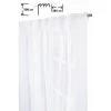 RIDEAUDISCOUNT Voilage 280 X 300 Cm Galon Fronceur Pattes Cachées Grande Largeur Grande Hauteur Effet Naturel Uni Blanc - Blanc