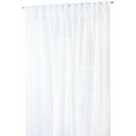 RIDEAUDISCOUNT Voilage 280 X 300 Cm Galon Fronceur Pattes Cachées Grande Largeur Grande Hauteur Effet Naturel Uni Blanc - Blanc 2 RIDEAUDISCOUNT Voilage 280 X 300 Cm Galon Fronceur Pattes Cachées Grande Largeur Grande Hauteur Effet Naturel Uni Blanc - Blanc – Image 2