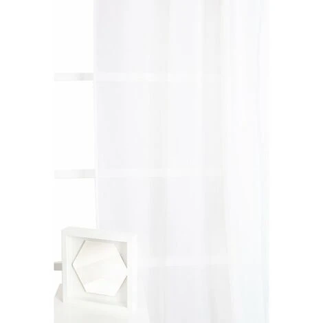 RIDEAUDISCOUNT Voilage 280 X 300 Cm Galon Fronceur Pattes Cachées Grande Largeur Grande Hauteur Effet Naturel Uni Blanc - Blanc 3 RIDEAUDISCOUNT Voilage 280 X 300 Cm Galon Fronceur Pattes Cachées Grande Largeur Grande Hauteur Effet Naturel Uni Blanc - Blanc – Image 3