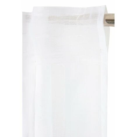 RIDEAUDISCOUNT Voilage 280 X 300 Cm Galon Fronceur Pattes Cachées Grande Largeur Grande Hauteur Effet Naturel Uni Blanc - Blanc 4 RIDEAUDISCOUNT Voilage 280 X 300 Cm Galon Fronceur Pattes Cachées Grande Largeur Grande Hauteur Effet Naturel Uni Blanc - Blanc – Image 4