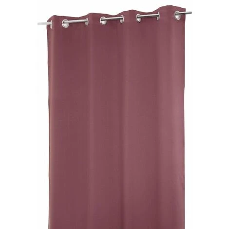RIDEAUDISCOUNT Rideau Occultant 140 X 240 Cm à Oeillets Uni Prune - Violet 2 RIDEAUDISCOUNT Rideau Occultant 140 X 240 Cm à Oeillets Uni Prune - Violet – Image 2