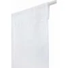 RIDEAUDISCOUNT Vitrage 60 X 180 Cm Passe Tringle Effet Lin Grosse Trame Uni Blanc - Blanc