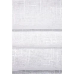RIDEAUDISCOUNT Vitrage 60 X 180 Cm Passe Tringle Effet Lin Grosse Trame Uni Blanc - Blanc -Rideau et tringle Soldes 2024 27876779 4